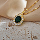Casual Simple Style Oval Stainless Steel Copper Plating Inlay Zircon Pendant Necklace