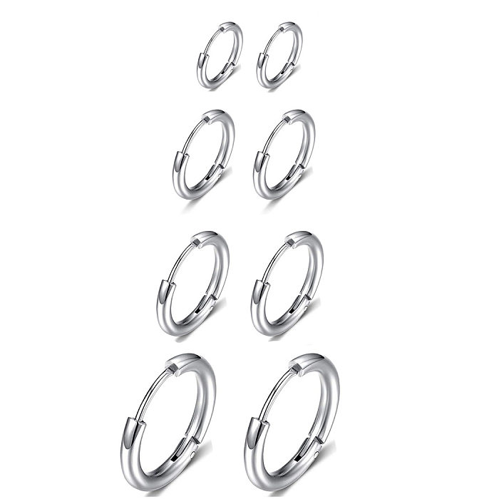 Simple  Stainless Steel  Earrings