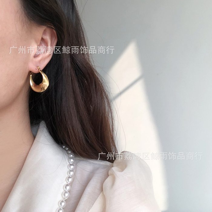 Korean Geometric Rotating Stainless Steel Earrings