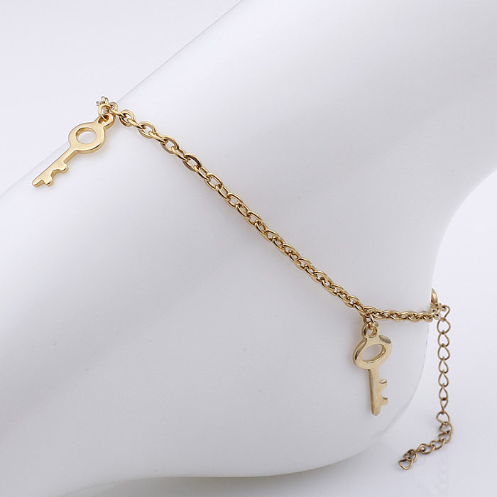 Stainless Steel Fashion Key Pendant Anklet Wholesale Jewelry jewelry