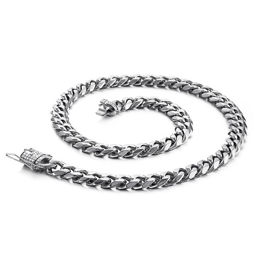 Simple Thick Chain Stainless Steel  Necklace Wholesale jewelry