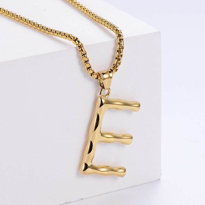 Hip-hop Polished Plating 18K Gold Stainless Steel  Alphabet Pendant Wholesale jewelry