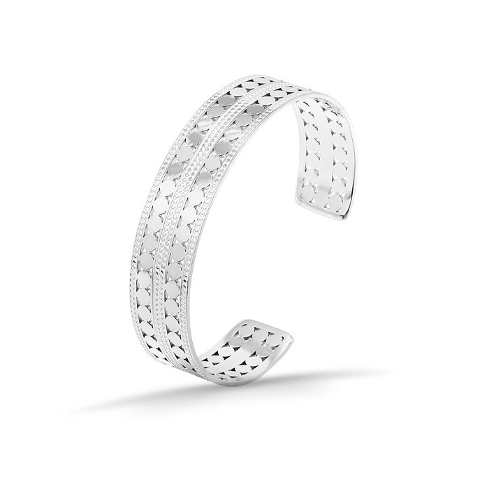 Fashion C Shape Round Stainless Steel Bangle Hollow Out Stainless Steel Bracelets