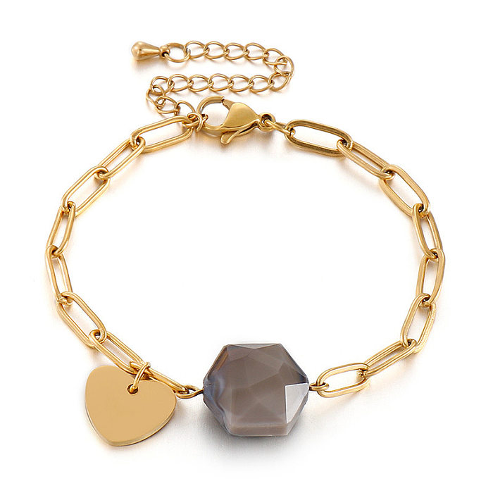 Stainless Steel Heart-shaped Fashion Adjustable Bracelet Wholesale Jewelry jewelry