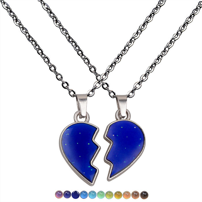 New Fashion Discoloration Best Frind Lettering Heart Pendant Stainless Steel  Necklace