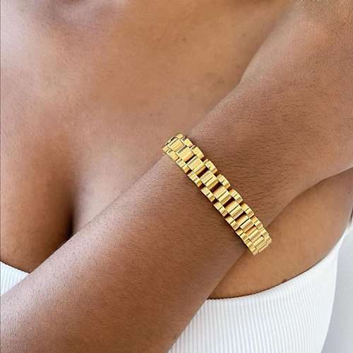 Titanium Steel Bracelet Stainless Steel Gold Plated Detachable Wristband Bracelet