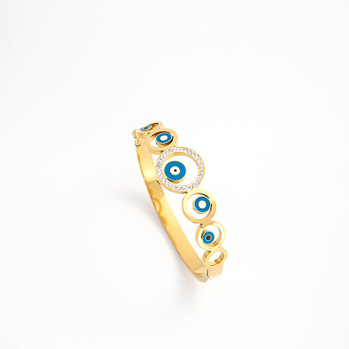 Bracelet en zircon plaqué or 18 carats en titane et acier de style classique et décontracté, en vrac