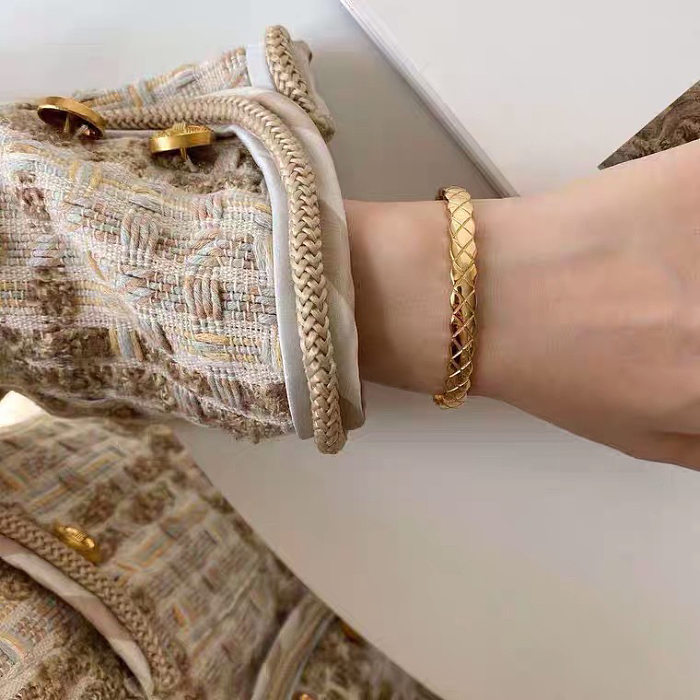 Bracelet Fashion Losange en Titane et Acier Plaqué 1 Pièce