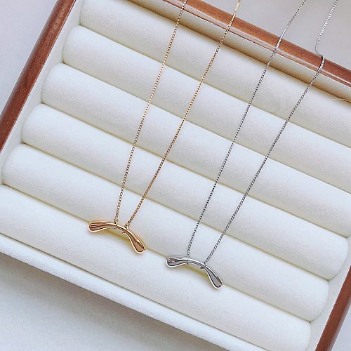 Collier pendentif géométrique en acier inoxydable de style simple