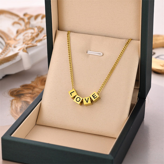 Simple Style Letter Stainless Steel Necklace 1 Piece