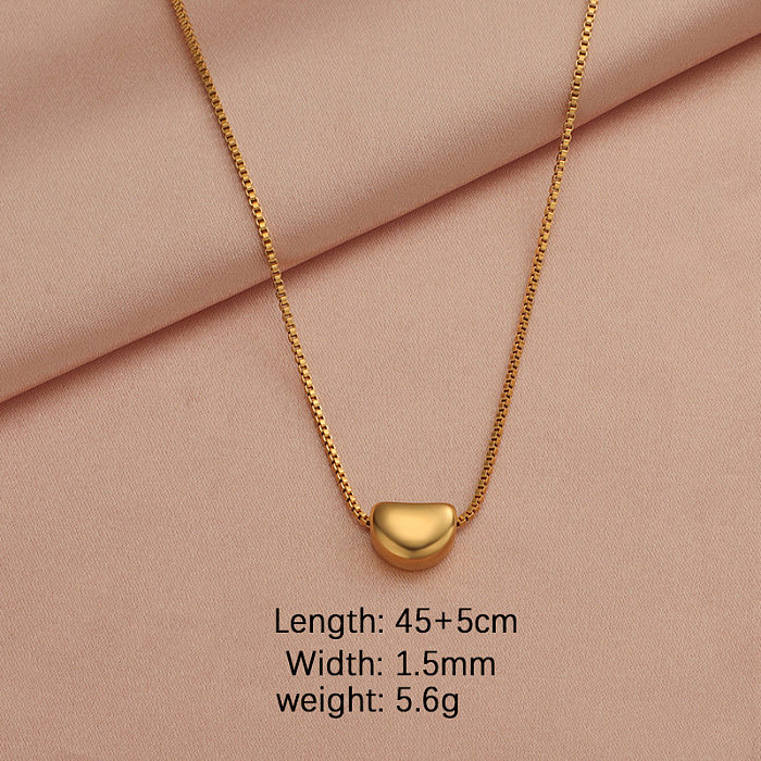 Basic Streetwear Solid Color Stainless Steel  Necklace In Bulk