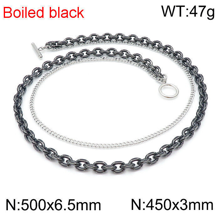 Hip-Hop Rock Modern Style Geometric Stainless Steel Plating Necklace