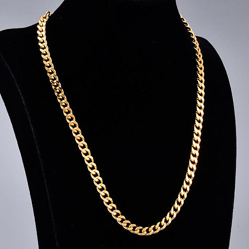 Bijoux en gros chaîne épaisse collier en acier inoxydable bijoux