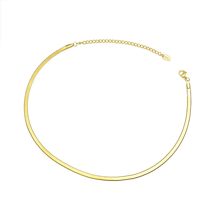 Fashion Blade Chain Clavicle Necklace Stainless Steel Material Non-fading Snake Bone Chain Chain Wholesale jewelry