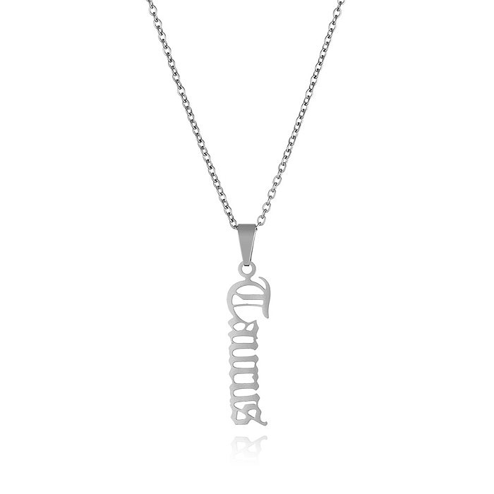 1 Piece Fashion Letter Stainless Steel  Plating Pendant Necklace