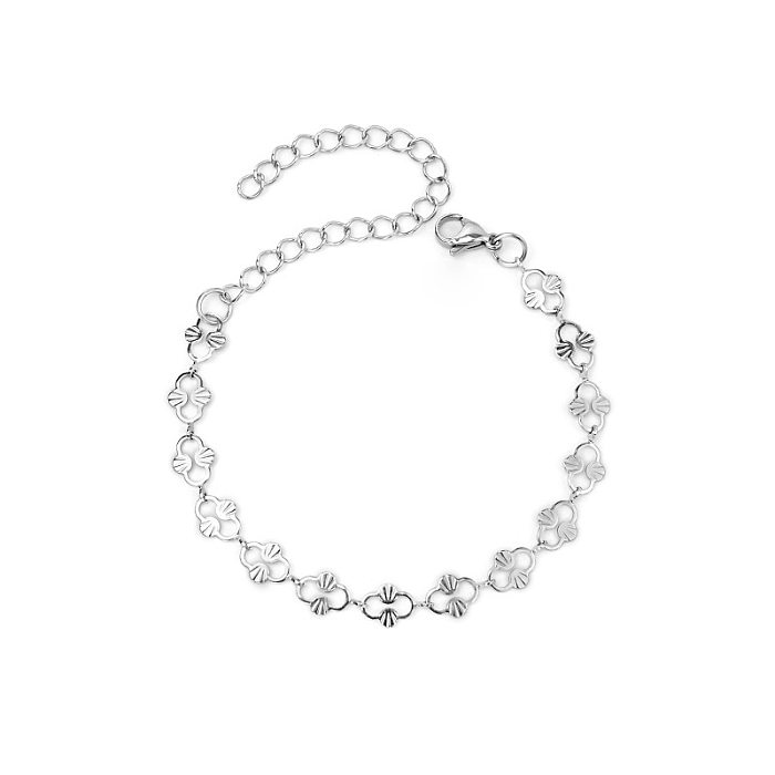 New Simple Titanium Steel Hollow Bracelet Wholesale jewelry