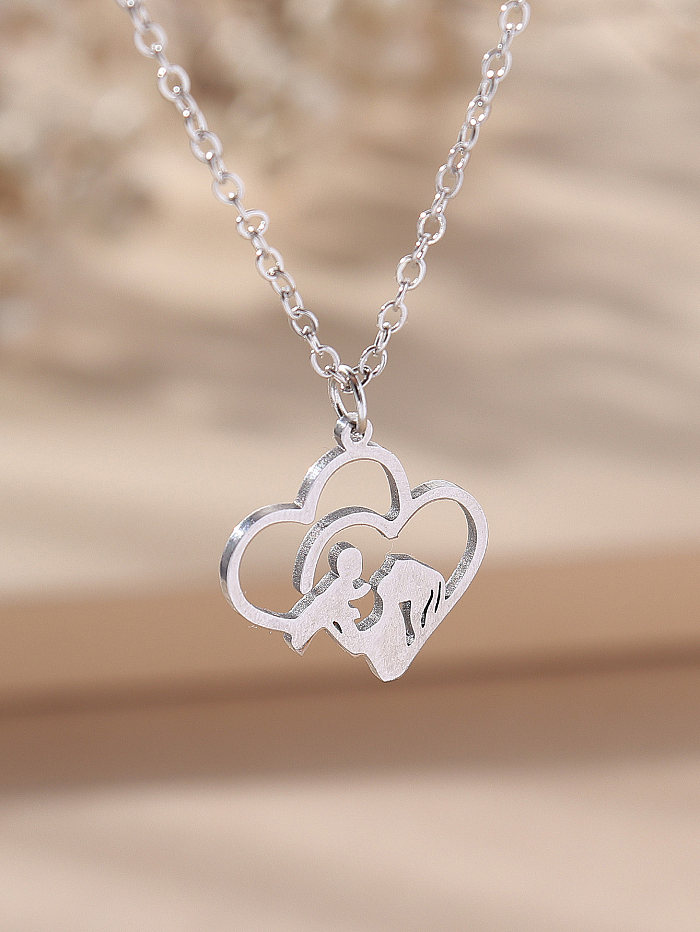 1 Piece Fashion MAMA Letter Stainless Steel  Plating Necklace