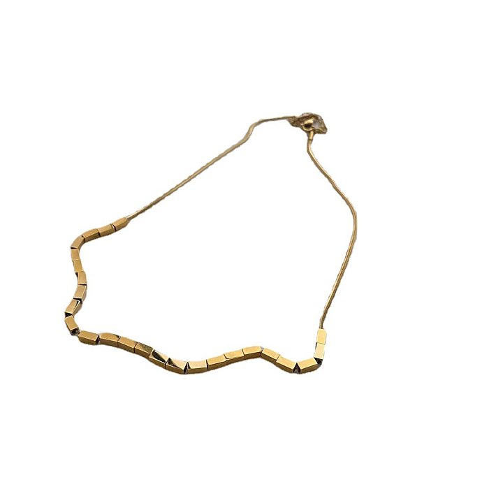Fashion Geometric Stainless Steel Tassel Necklace 1 Piece