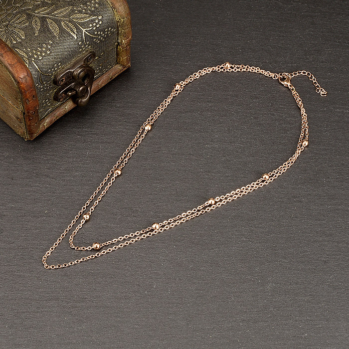 Fashion Geometric Stainless Steel Layered Necklaces Plating Stainless Steel  Necklaces