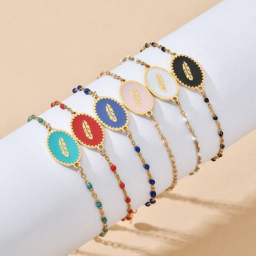 Lady Leaf Stainless Steel Plating Bracelets