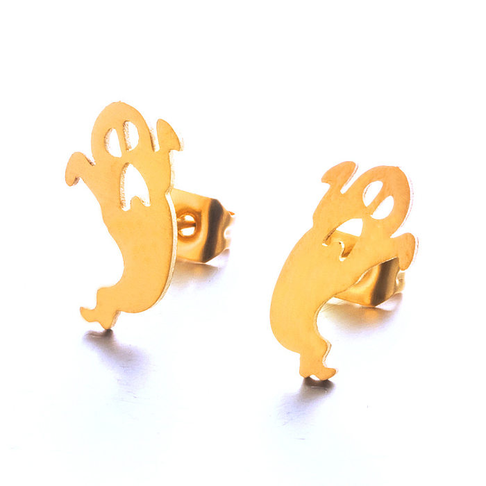 Cute Brushed Little Ghost Smooth Earrings Wholesale