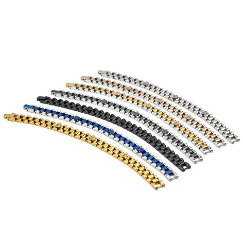 Casual Solid Color Stainless Steel Plating Bracelets