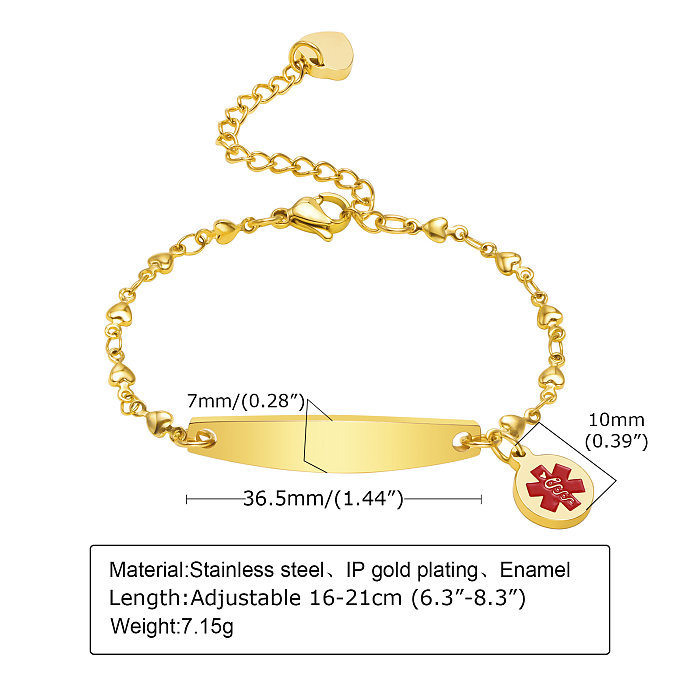 Bracelets en Zircon plaqué or 18 carats, couronne en forme d'étoile et de cœur, Style Simple, en vrac