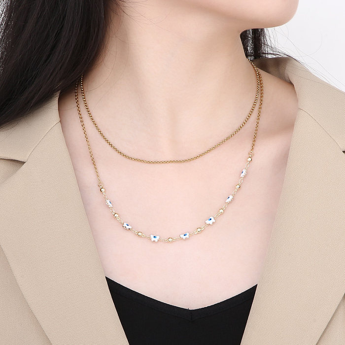 Collier pendentif Commute Pearl en acier inoxydable plaqué or 18 carats en vrac