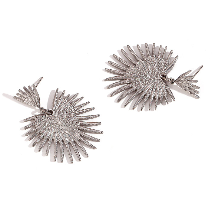 1 paire de boucles d'oreilles pendantes en acier inoxydable plaqué or 18 carats, Style Vintage, Style Simple, Style classique, placage irrégulier