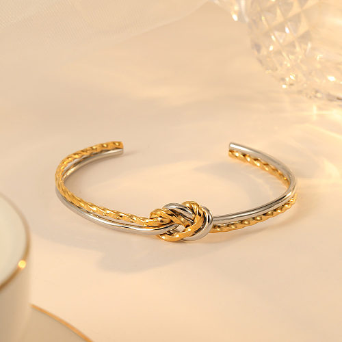 Simple Style Classic Style Knot Twist Stainless Steel Plating 18K Gold Plated