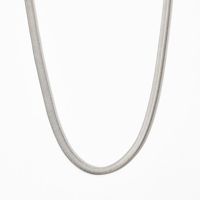 Geometrische Halskette im Vintage-Stil mit Edelstahlbeschichtung, 1 Stück