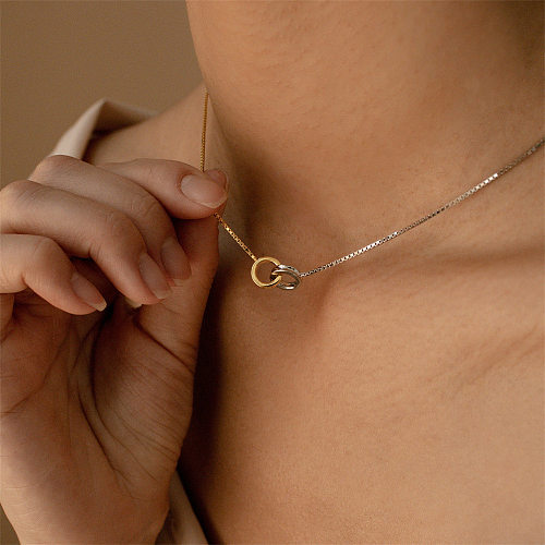 Basic Geometric Stainless Steel Plating Necklace