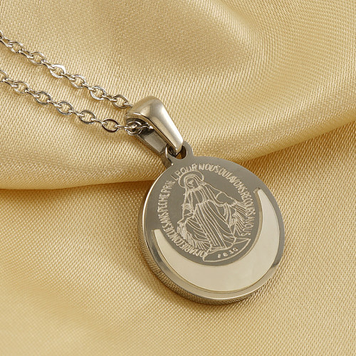 Modern Style Faith Cross Stainless Steel  Plating 18K Gold Plated Pendant Necklace