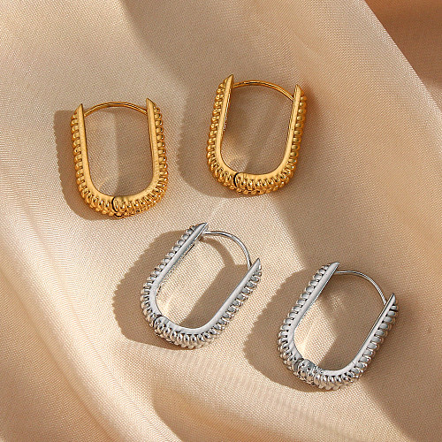 Pendientes geométricos de acero inoxidable de moda Pendientes de acero inoxidable chapados en oro