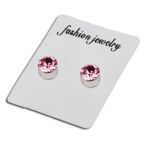 Fashion Color Diamond Stainless Steel  Magnetic Earrings