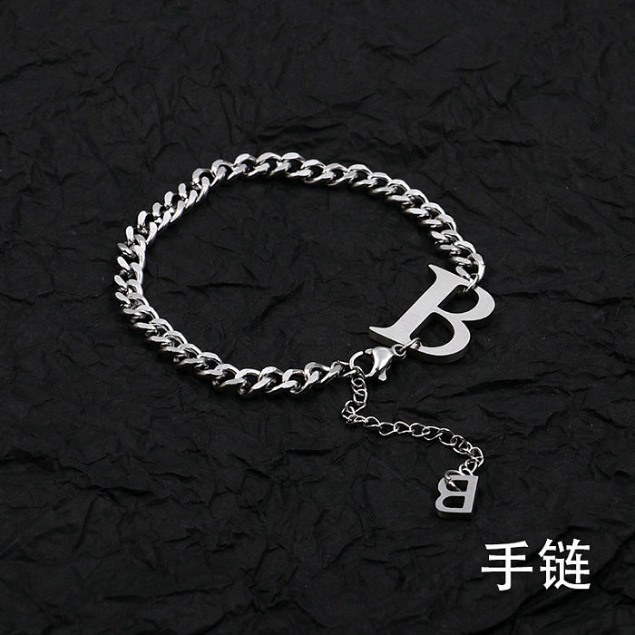 Original Design Letter Titanium Steel Plating Bracelets 1 Piece