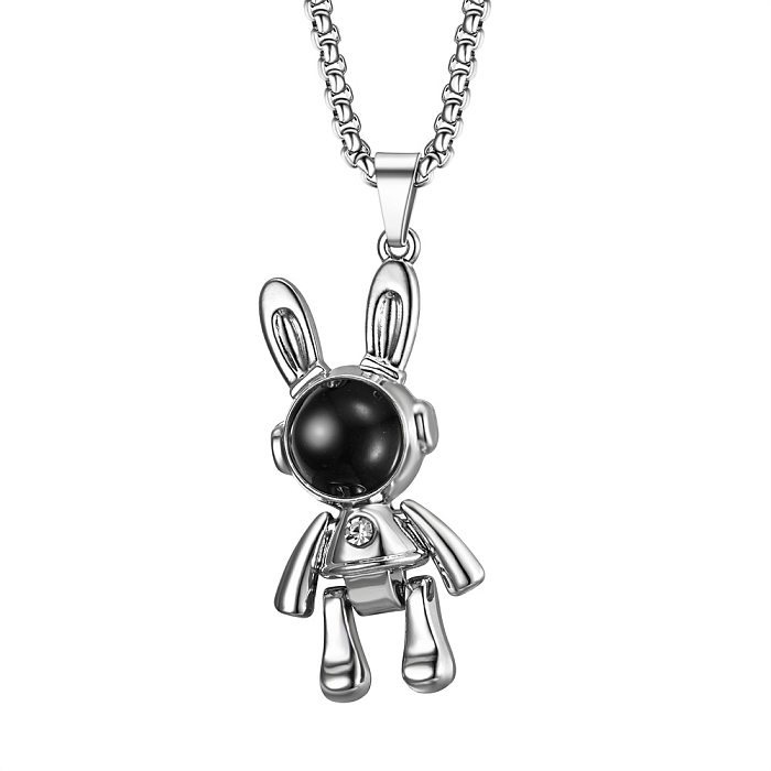 INS Style Astronaut Stainless Steel  Pendant Necklace 1 Piece