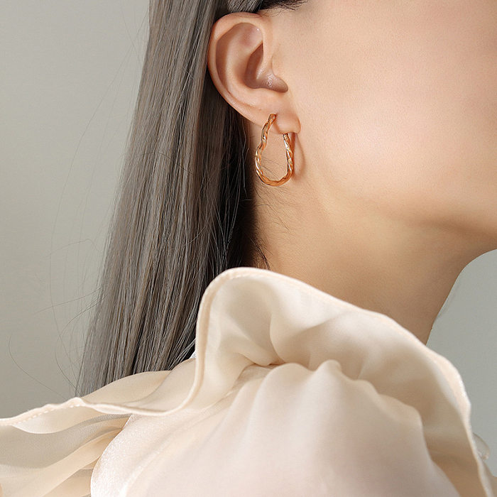 Fashion Heart Shape Stainless Steel Earrings Stainless Steel  Earrings