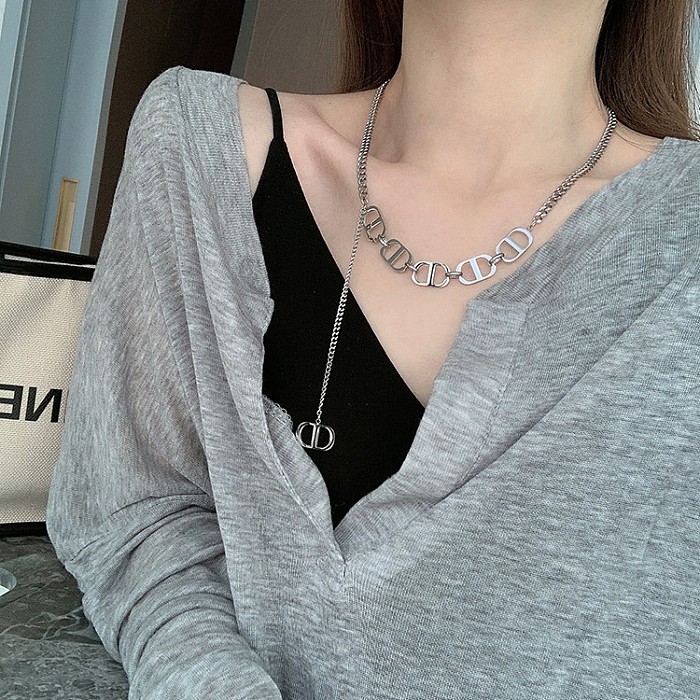 Korean Stitching Stainless Steel  Necklace Wholesale