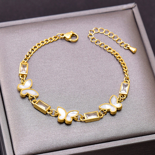 Fashion Geometric Titanium Steel Plating Shell Bracelets 1 Piece