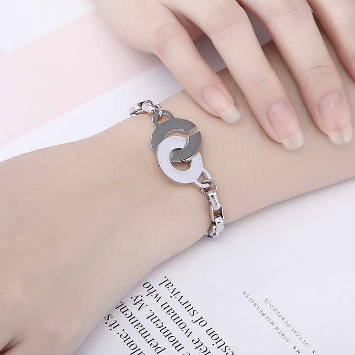 Neues Modeschmuck-Armband aus Edelstahl mit Karabinerverschluss
