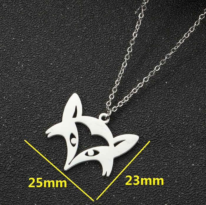 1 Piece Simple Style Animal Stainless Steel  Stainless Steel Hollow Out Pendant Necklace