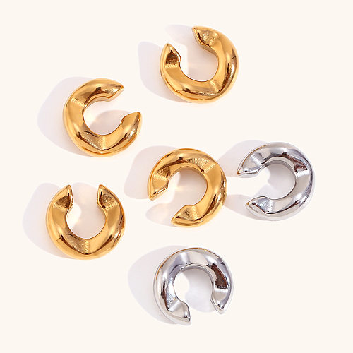 1 Pair Basic Classic Style Geometric Plating Stainless Steel  Ear Cuffs
