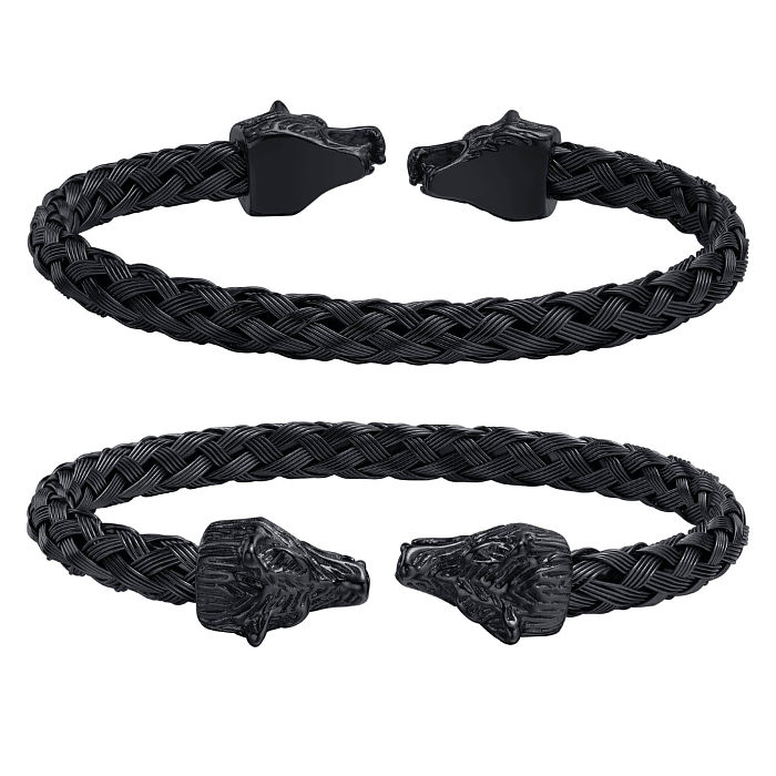Punk Animal Stainless Steel Cuff Bracelets