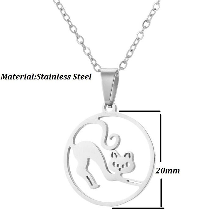 1 Piece Fashion Animal Moon Stainless Steel  Plating Pendant Necklace