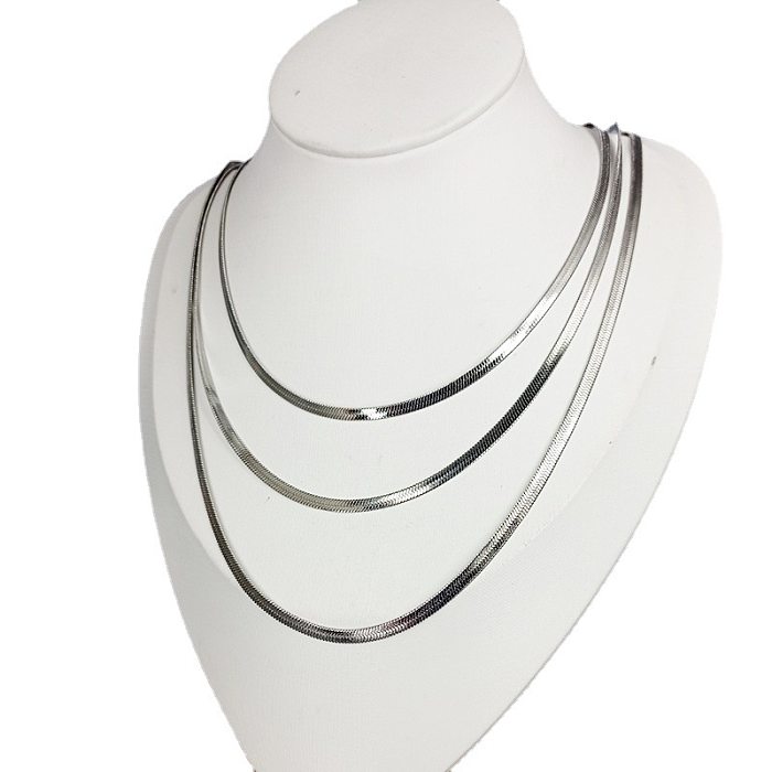 Wholesale Simple Style Geometric Stainless Steel Layered Necklaces