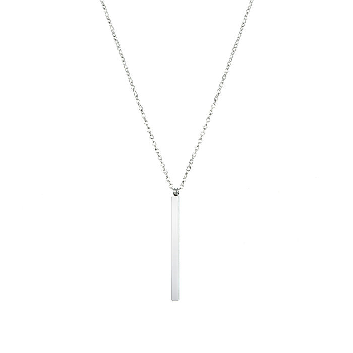 Fashion Geometric Single Pendant Stainless Steel   Women's Necklace