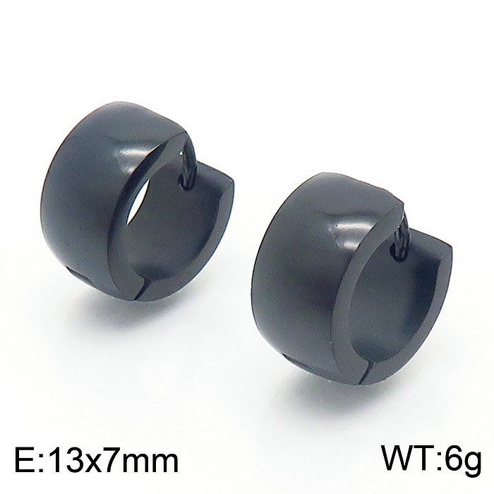1 Pair Simple Style Solid Color Plating Hollow Out Stainless Steel  18K Gold Plated Ear Studs