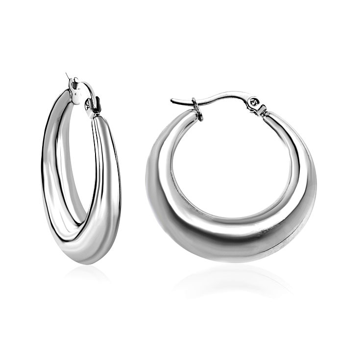 1 Pair Simple Style Classic Style Geometric Plating Stainless Steel  Earrings