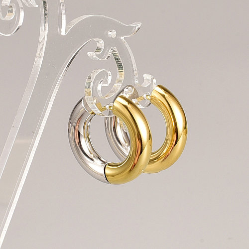 Koreanischer Stil, geometrische Edelstahl-Ohrringe, Schnalle, keine eingelegten Edelstahl-Ohrringe